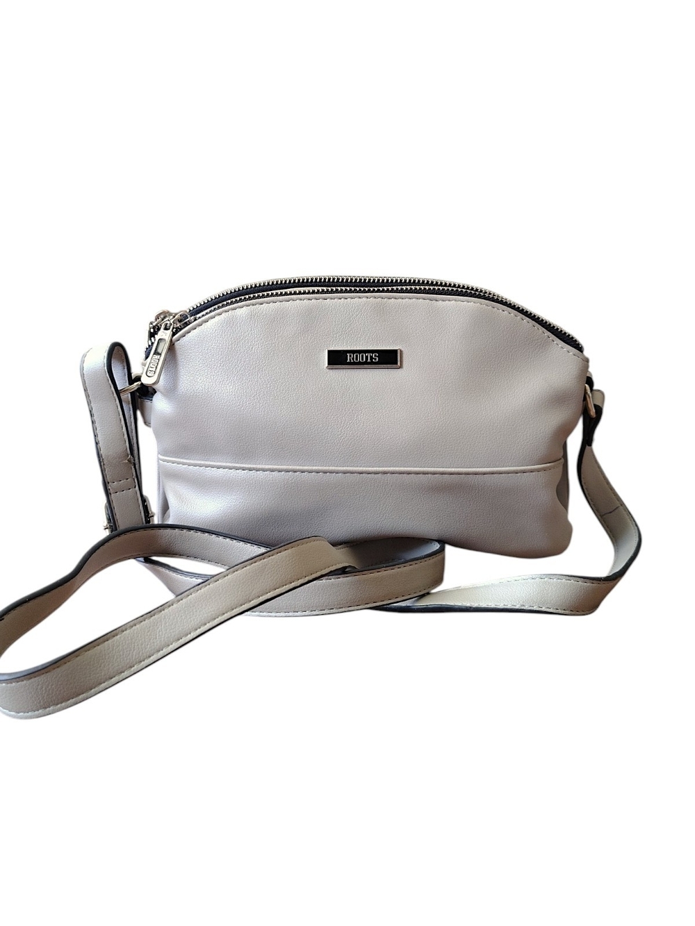 Roots Women's Beige Leather Crossbody Bag
